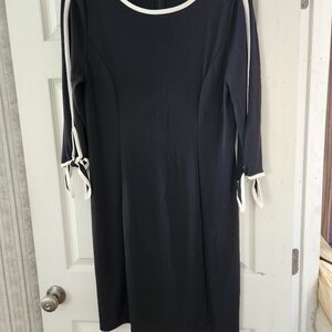 TALBOTS classic navy blue dress.